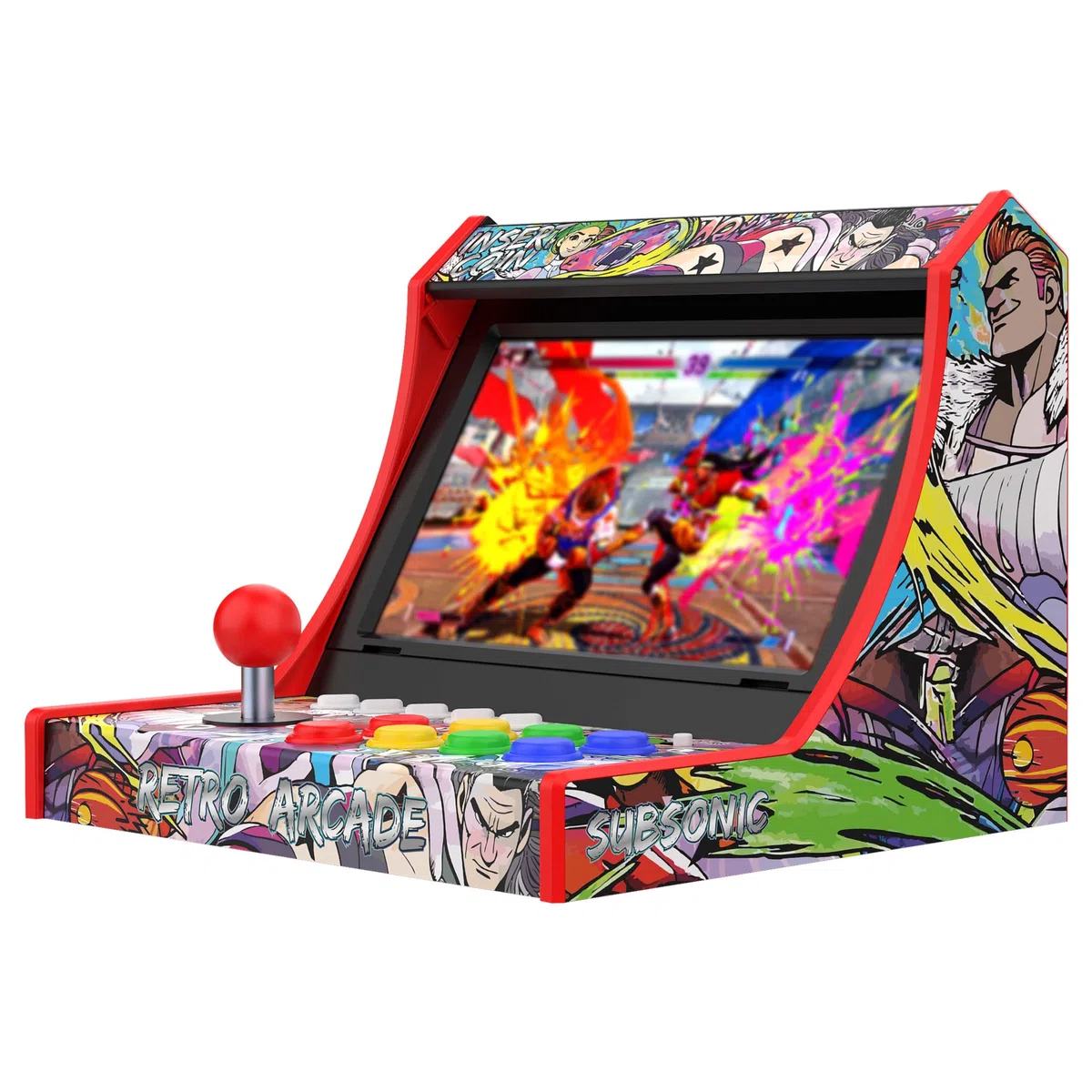Subsonic - Mini Cabinato Arcade per Switch 2, Switch OLED e Switch - Docking Station per Console Nintendo con Joystick e 8 Pulsanti per Trasformare la Console Nintendo in un Cabinato Arcade