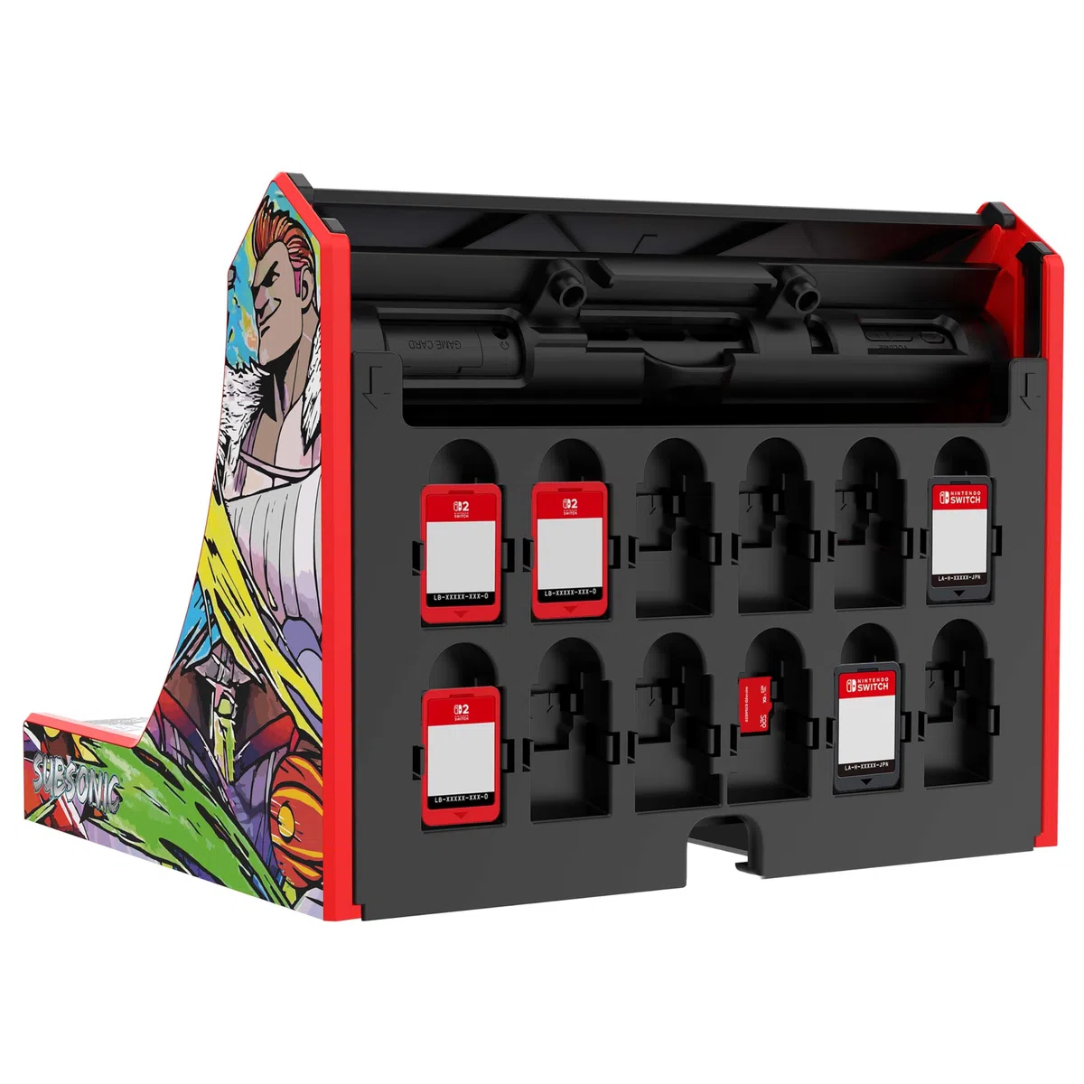 Subsonic - Mini Cabinato Arcade per Switch 2, Switch OLED e Switch - Docking Station per Console Nintendo con Joystick e 8 Pulsanti per Trasformare la Console Nintendo in un Cabinato Arcade