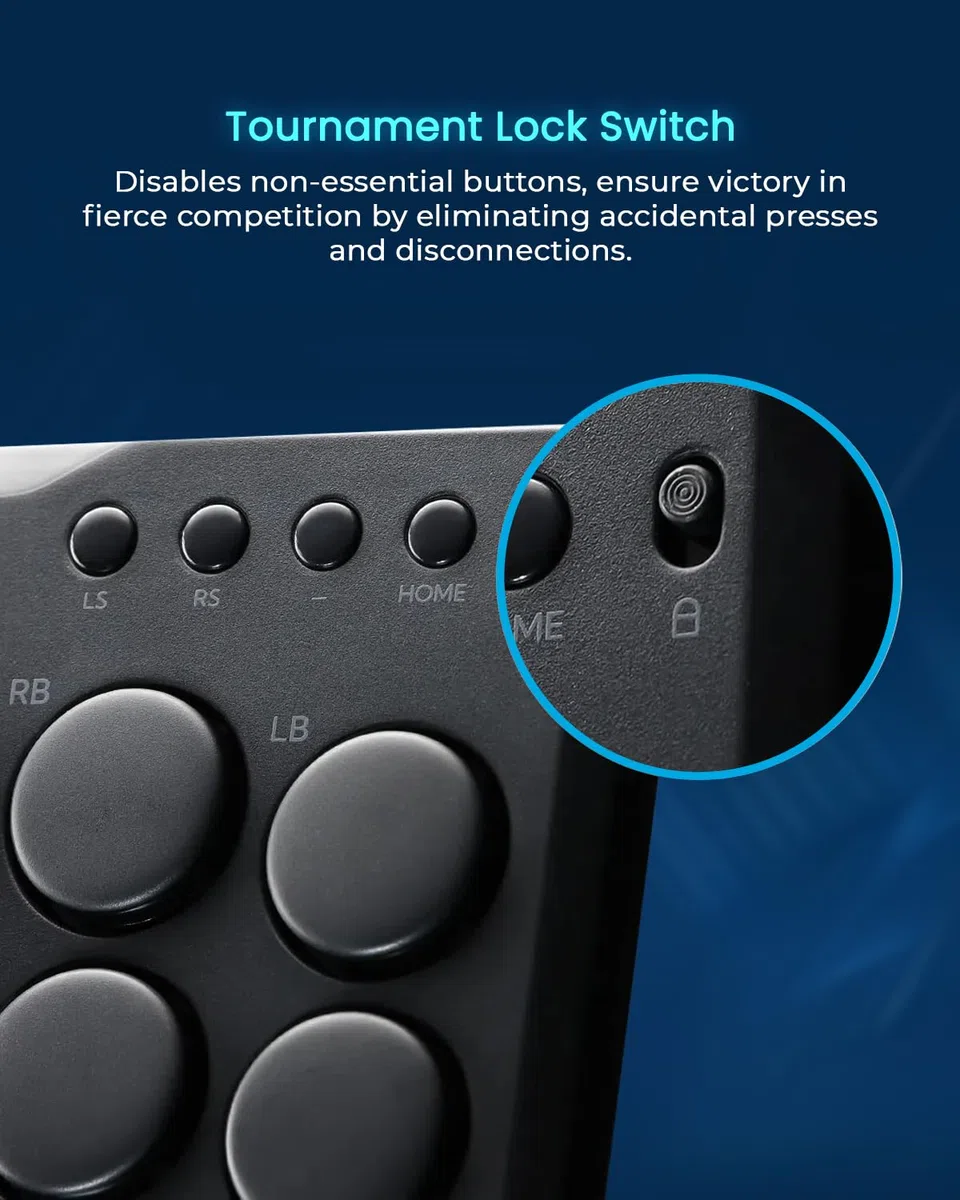 Arcade Stick,P12 controller arcade con tutti i pulsanti con Turbo e RGB personalizzato, tastiera da gioco Arcade Fight Stick per Switch/PC/PS4/PS3, hot swap e supporto SOCD (P12EU)