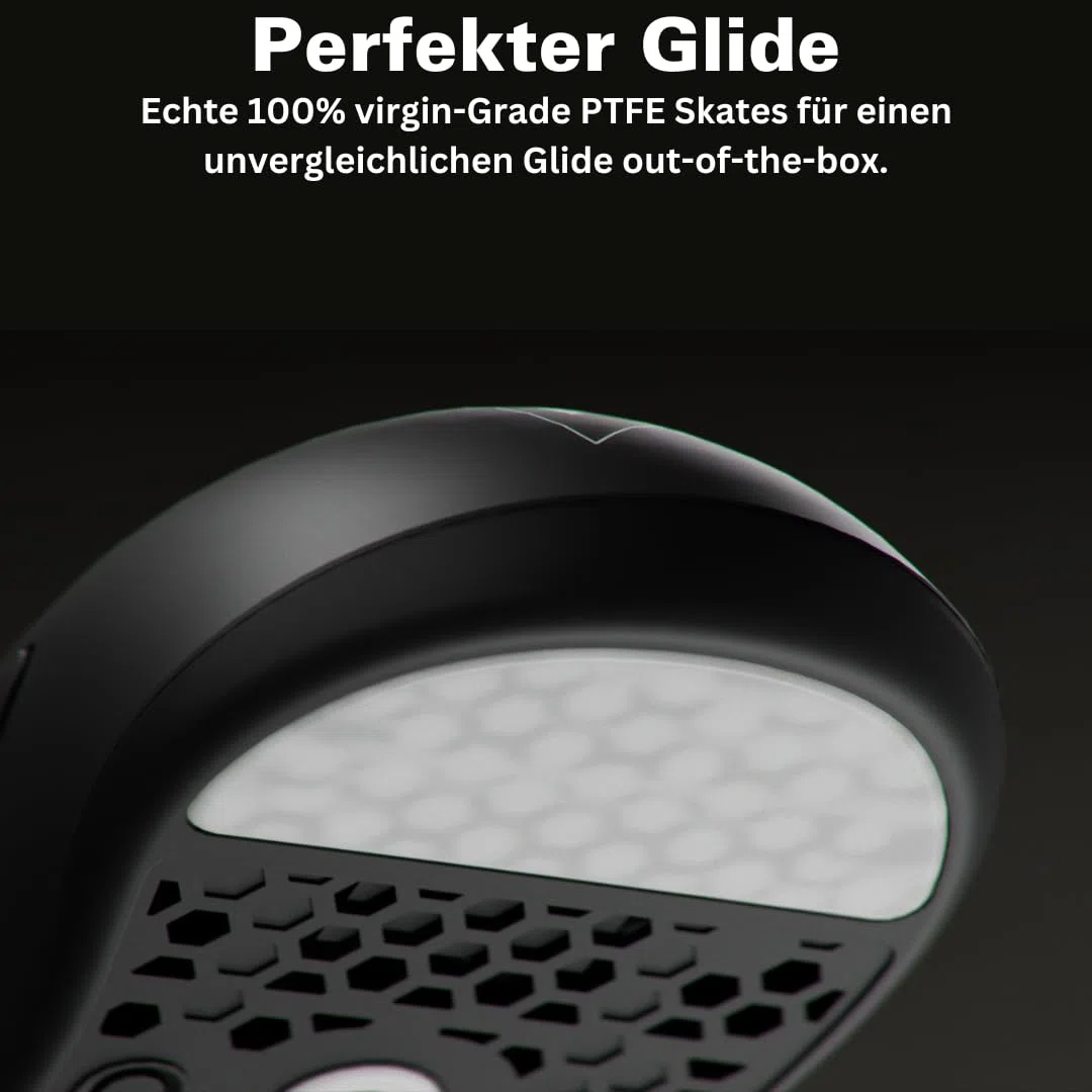 Nyfter - Mouse da gioco Premium ELT Ergolight 4K senza fili 52g Superlight Pixart PAW 3995 fino a 26000 DPI per un gameplay ultra rapido (bianco)