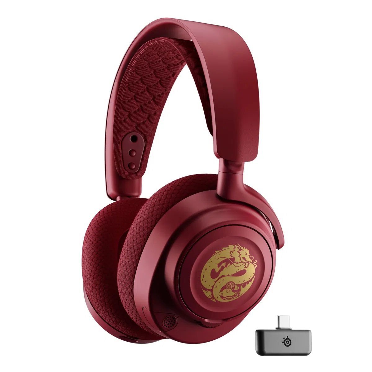 SteelSeries Arctis Nova 7 Wireless Cuffia da gaming multipiattaforma - Dragon Ed - Due set di auricolari - Dual Wireless da 2,4 GHz e Bluetooth - Batteria a carica rapida da 38 ore PC, PS, Switch
